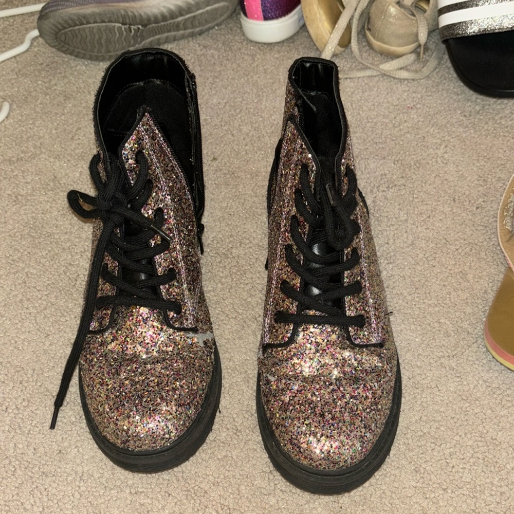 Rainbow Glitter Boots